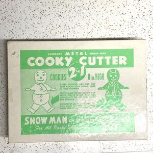 2-in-1 SNOWMAN or GINGERBREAD BOY  Cookie Cutter  8”